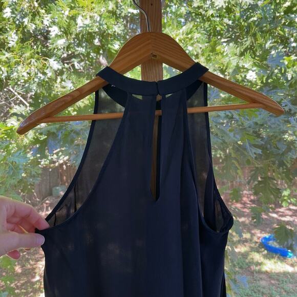 A.L.C Women's Black 100% Silk Moran Keyhole Blouse Size 2 - Picture 6 of 10